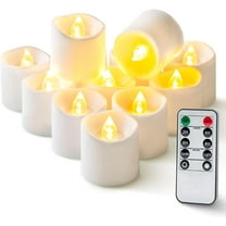 Homemory 12Pack 400 Hour Remote Control Flameless Candles, 2/4/6/8H Timer Led Votive Candles, Battery Operated Tea Lights for Wedding Table Centerpiece, Holidays, Halloween Pumpkins, Christmas Decor