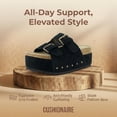 thumbnail image 4 of Cushionaire Guru Platform Sandals for Women – Genuine Leather Studded Slide Sandals with Foam Padded Footbed, Chunky Comfort Sole, Casual Summer Sandals for Women, 4 of 27