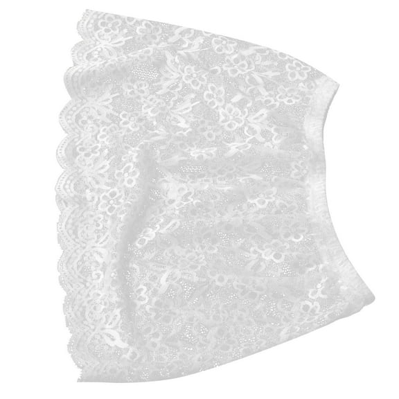 WRITWAA Women's Plus Size White Lace Skirt Comfortable Fit for Spring and Fall, 0.5 Length, Trendy and Stylish