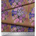 thumbnail image 3 of Soimoi Satin Silk Fabric Geometric & Flower Artistic Print Sewing Fabric Yard 42 Inch Wide, 3 of 3