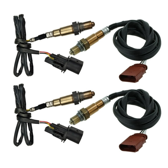 Maxfavor 4Pcs O2 Oxygen Sensor for Volkswagen Touareg 2004-2007, Audi A8 Quattro Upstream Downstream