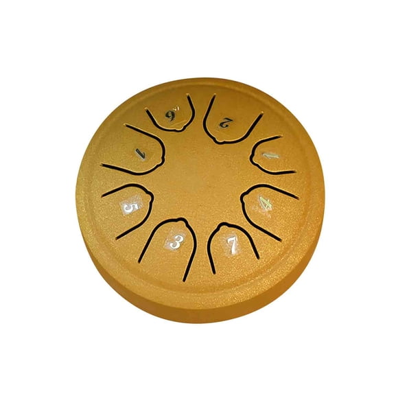 Tambor de Lengua de Acero 4,5 Pulgadas 8 Tonos Tambor de Lengua de Acero Música para Adultos Instrumento de Tambor de Mano con Sonido de Éter Limpio Y Claro Música de Tambor de Acero