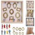 thumbnail image 2 of Mini Golden Frame Silhouette Box Improved Shadow Box Frame Kit With Golden Miniature Figure Celebrat, 2 of 4