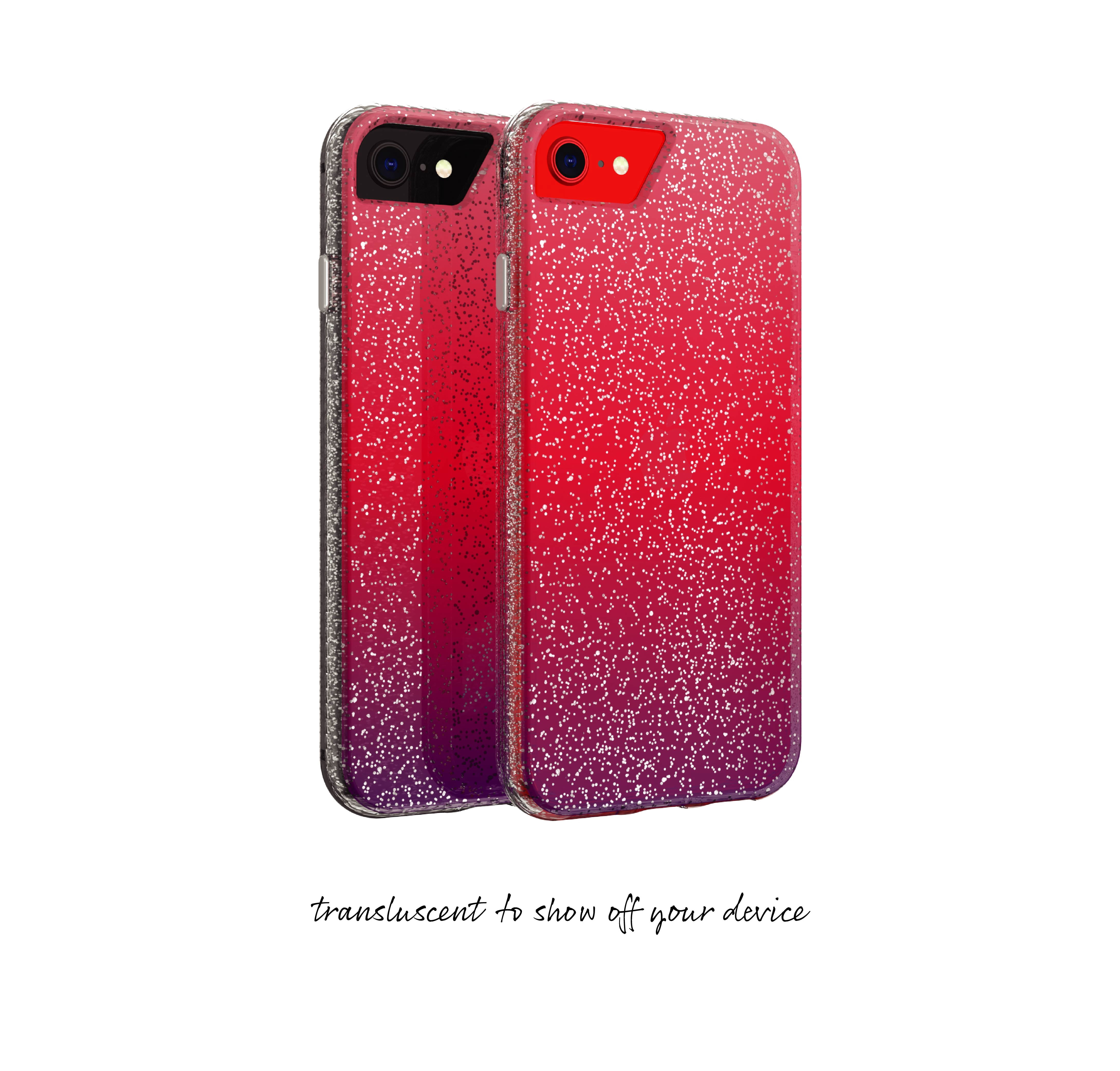 Fashion Phone Case For Iphone 6 Iphone 6s Iphone 7 Iphone 8 Iphone Se Purple And Pink Ombre Glitter Walmart Com Walmart Com
