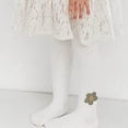 thumbnail image 7 of THDHVS Girls Socks,Girls White Dance Tights Stretchy Velvet Fabric Sheer and Thin Style Full Length Tights for Performance and Costumes White S, 7 of 7