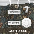 thumbnail image 6 of Shower Curtain 72x72 Inch, Dark Floral Botanical Bathroom Curtain, Waterproof Fabric with Hooks, Vintage Moody Bathroom Decor, 6 of 9