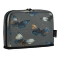 thumbnail image 2 of Standing Pencil Case with Base Large Capacity Stationery Pouch Pen Bag with Zipper for Women Men Brown-blue Butterfly Pattern, 2 of 7