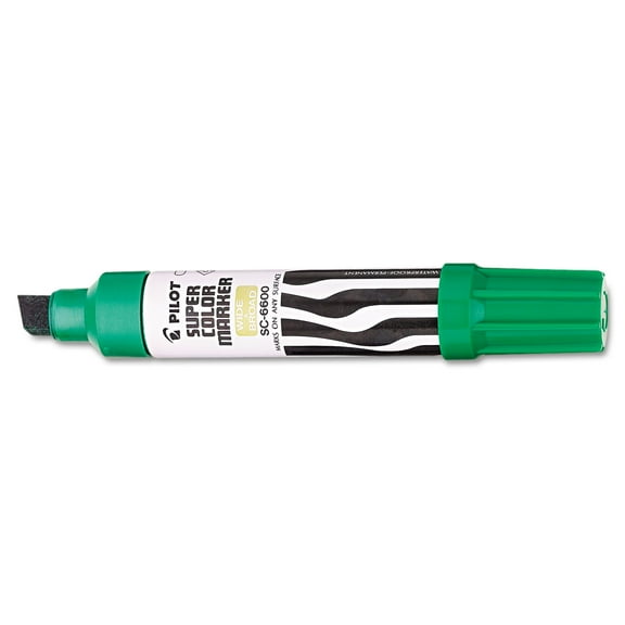 Pilot Permanent Jumbo Chisel Markers, Chisel Point, Green