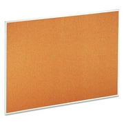 Universal Natural Cork Bulletin Board, 48" x 36", Satin-Finished Aluminum Frame