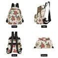 thumbnail image 4 of FORMRS Mini Backpack Purse for Women Travel Daypack Casual Shoulder Bag, Red Christmas Poinsettia, 4 of 7