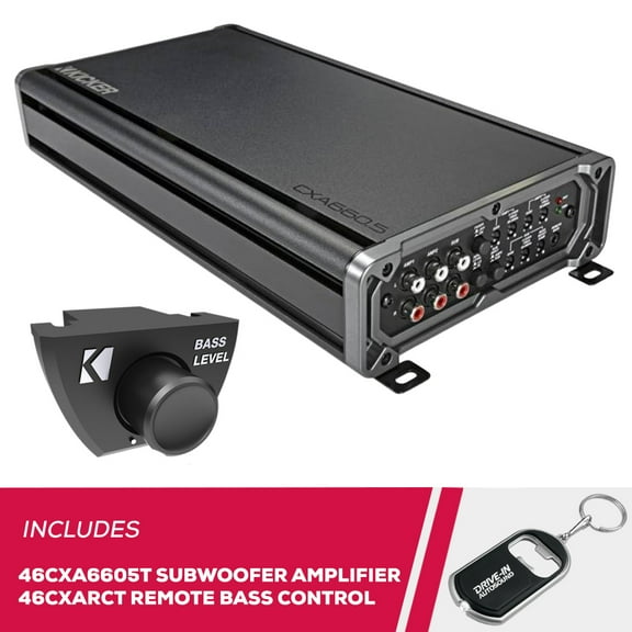 New Kicker 46CXA6605T 5 Channel Car Amplifier and 46CXARCT Dash-Mount Wired Remote
