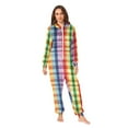 thumbnail image 4 of joogoo Rainbow Stripe Checkered Unisex Adults Onesies Pajamas Jumpsuits L, 4 of 7