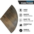 thumbnail image 6 of Rustic Finish Floating Shelves for Wall Solid Wood Wall Hanging Shelves Small Corner Shelf 4 Tier Set, 6 of 8
