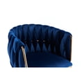 thumbnail image 3 of Set of 2 Bar Seats | Height-Adjustable, Swivel for Home Entertainment Bars | Velvet + Golden Legs | Foam Filled Seats, 3 of 7