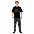 thumbnail image 3 of LuLiaMenton Matching Couples Christmas Pajamas Merry Christmas Short Sleeve Long Pants Set, 3 of 5
