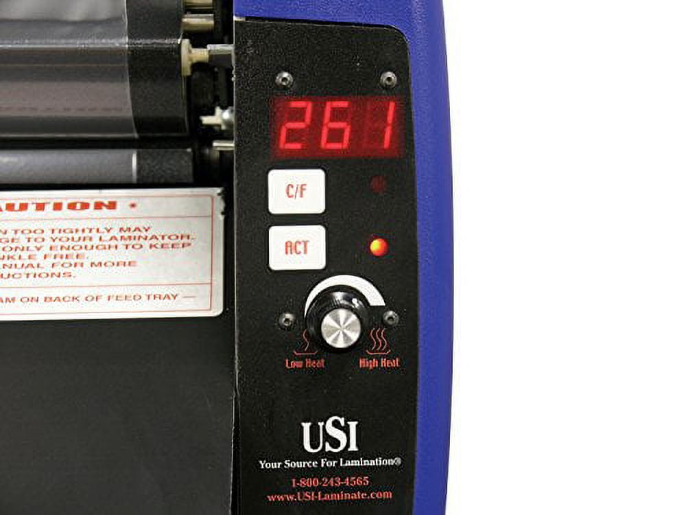 USI Thermal (Hot) Roll Laminator, ARL 2700, Laminates Films up to 27 Inches Wide and 5 Mil Thick, 1 Inch Core; UL Listed, INDUSTRY BEST 2-YEAR WARRANTY