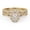 Yellow Gold, variant on Twisted Infinity Halo Solitaire Bridal Ring Set for Women Center 5.5X3.5MM Oval and Round Lab Created Moissanite Engagement Wedding Rings In 10K Solid Yellow Gold Size 5