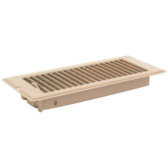 United States Hardware 4 In. x 10 In. x 1-5/16 In. Brown Steel Floor Register