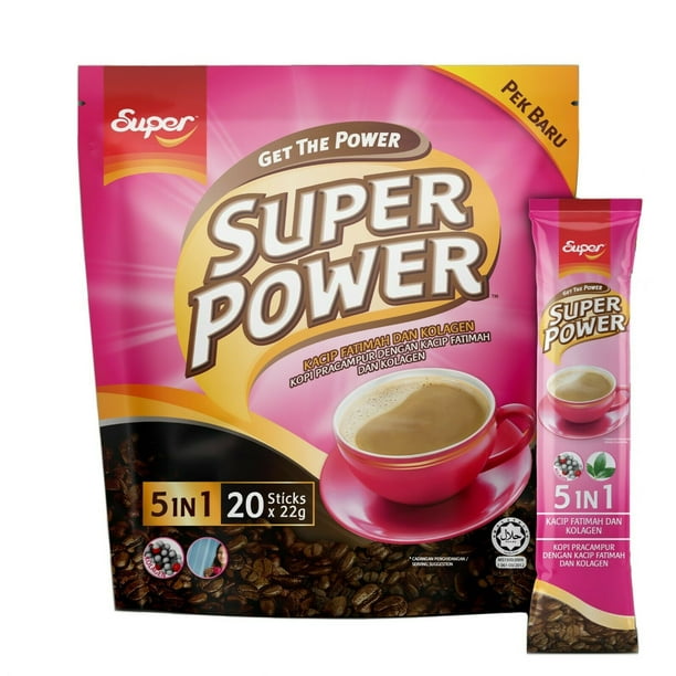 (2 Pack) Super Power 5 in 1 Collagen Instant Coffee 2 x (440g, 22g x 20