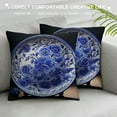 thumbnail image 3 of FUMJ Vintage Chinese Style Oriental Floral Pattern Lumbar Throw Pillow Covers Farmhouse Decorative Throw Pillows Cover Chinoiserie Blue And White Porcelain Accent Pillows Case Cushion Covers, 3 of 5