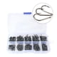 thumbnail image 3 of Toystoory Anzuelos afilados para pesca de peces plateados, 500 Uds., 10 tamaños, hierro con caja de plástico portátil, anzuelos de púas para Pescar, 3 of 6