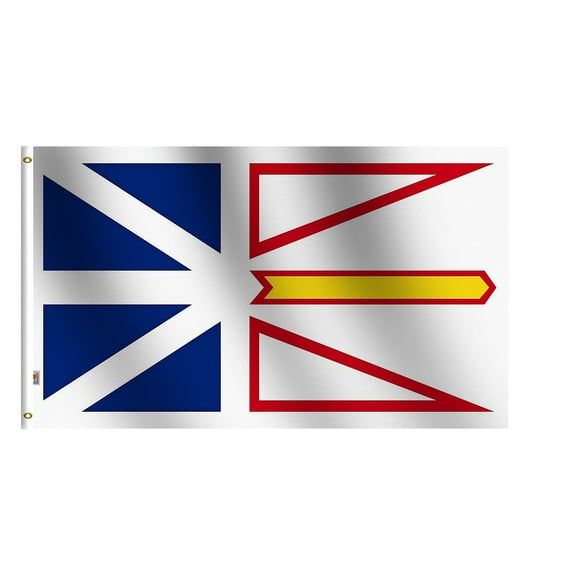 TRAHOO-Rhungift Canada Newfoundland and Labrador Flag 2x3Ft Outdoor- Vivid Color Printed Silk Fabric-Canadian Province Flags
