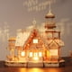 thumbnail image 1 of Puzzle de madera 3D KWASVLYA Vintage Villa con luces LED, 1 of 9