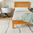 thumbnail image 5 of PayLessHere Twin Solid Wood Modern Platform Bed with Headboard, Natural, 5 of 8