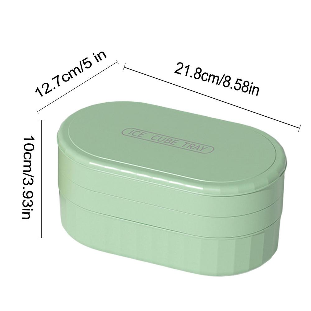 Julam Ice Cube Tray Ice Bin For Freezer With Lid Double Layer