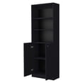 thumbnail image 6 of Dtwnek Wood Bookcase Book Storage Display Rack with 3 Shelves and 2 Door Cabinet, 6 of 6