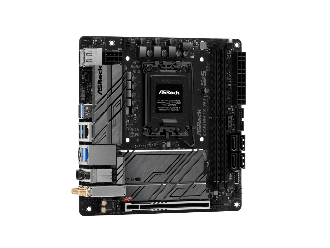 ASRock Z790M-ITX WIFI Motherboard, Intel LGA1700, Mini-ITX