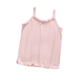 thumbnail image 2 of LYMAYTER Solid Color Lace Crew Neck Camisoles for 4-14Y Kids Girls Slim Fit Sleeveless Tank Tops Summer Undershirts, 2 of 7