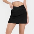 thumbnail image 6 of BOMYJESK Skorts for Woman High Waist Casual Golf Skirts Workout Tummy Control Tennis Skirts Inner Shorts Summer Plus Size Running Short Skirts Black L, 6 of 7