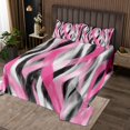 thumbnail image 2 of Erosebridal Geometric Stripe Coverlet Set King,Abstract Artwork Bedding Set,Geometry Lines Decor,Breathable,3 Pieces, 2 of 5