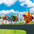 thumbnail image 3 of AYYUFE Bird Repellent Pinwheels The Breeze Turns Strong Reflection Lengthen Colorful Bird Repellent Windmill for Outdoor, 3 of 8