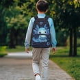 thumbnail image 3 of Aplkyhs Blue Axolotl School Backpack for Boys Girls Ages 6-18 Large Capacity Lightweight Water Resistant Ergonomic Padded Straps for Elementary Middle High School Back to School, 3 of 7