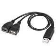 thumbnail image 3 of 3X Cable Divisor USB, USB 2.0 Una Macho Una Doble USB Hembra Jack Y Cable Divisor del Cargador, 3 of 5