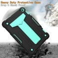 thumbnail image 3 of Fire HD 8 2020 Case, Fire HD 8 Plus Case, Allytech Heavy Duty Protection Shockproof Kickstand Kids Friendly Silicone PC Back Cover for Amazon All-new Fire HD 8 10th Generation, Black/Aqua, 3 of 4