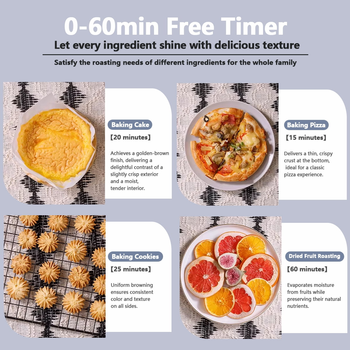 SOKANY 12QT Air Fryer Convection Oven 10-in-1 Multifunctional Countertop Oven with Visible Window & Touchscreen, Black