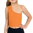 thumbnail image 2 of GiLiling Toddler Baby Girls Dance Tank Top One Shoulder Racerback Crop Shirt Sleeveless Sports Vest Summer Casual (Orange, 7-8 Years), 2 of 9