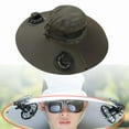 thumbnail image 1 of Sombrero de ancha para el , gorra con 2 ventiladores solares, cómodo, recargable, transpirable, portátil, gorra de pesca, sombrero verde, 1 of 8