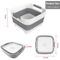 thumbnail image 2 of 2.9 Gal(11L) Collapsible Wash Basin with Drain Plug, Space Saving Multiuse Foldable Sink Tub,Dishpan,RV camping sink,Vegetable Washing basin,Ice Beverage Tubs,Laundry & Kitchen Use, 2 of 6