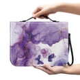 thumbnail image 2 of Kuiaobaty Marble Butterfly Print Bible Cover for Men Women Leather Bible Case Large Bible Carrying Case Bible Carrier with Wristlet Strap, Study Bible Tote Bag Handbag for Bible Accessories, L, 2 of 7