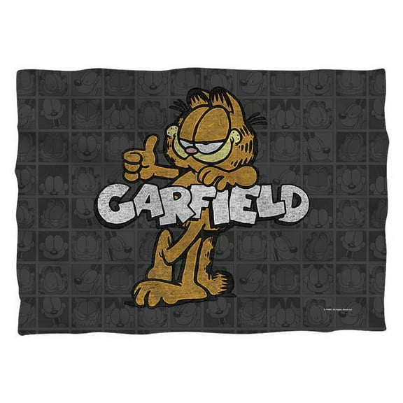 Trevco GAR539FB-PLO1-20x28 20 x 28 in. Garfield & Retro Front & Back Print 100 Percent Pillow Case, White