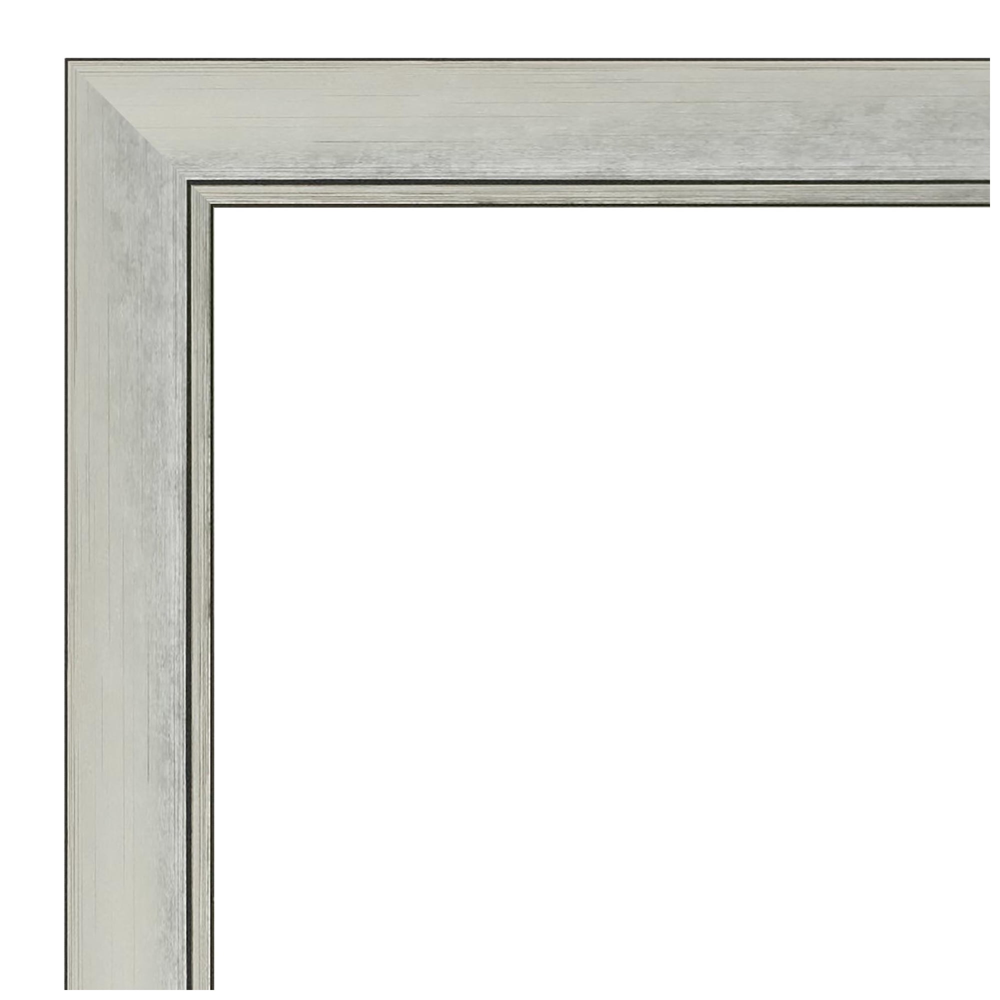 Amanti Art Natural Cork Board Framed Flair Silver Patina Bulletin Board 32 in. x 24 in.