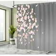 thumbnail image 4 of Ambesonne Weeping Flower Shower Curtain, Art Cherry Blossoms, 69"Wx70"L, Dimgray Blush, 4 of 4