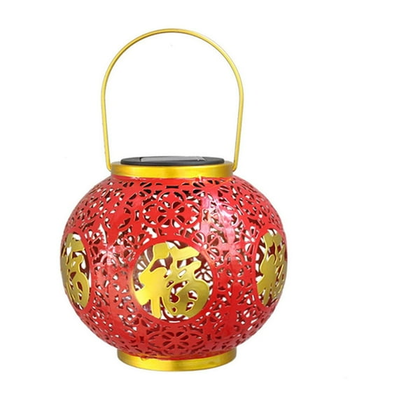 Solar Lights Outdoor, Solar Lanterns Outdoor Hanging Lantern Lights Hollowed Out Decor Lantern Led Decorative Garden Light Delicate Garden Decoration for Patio
