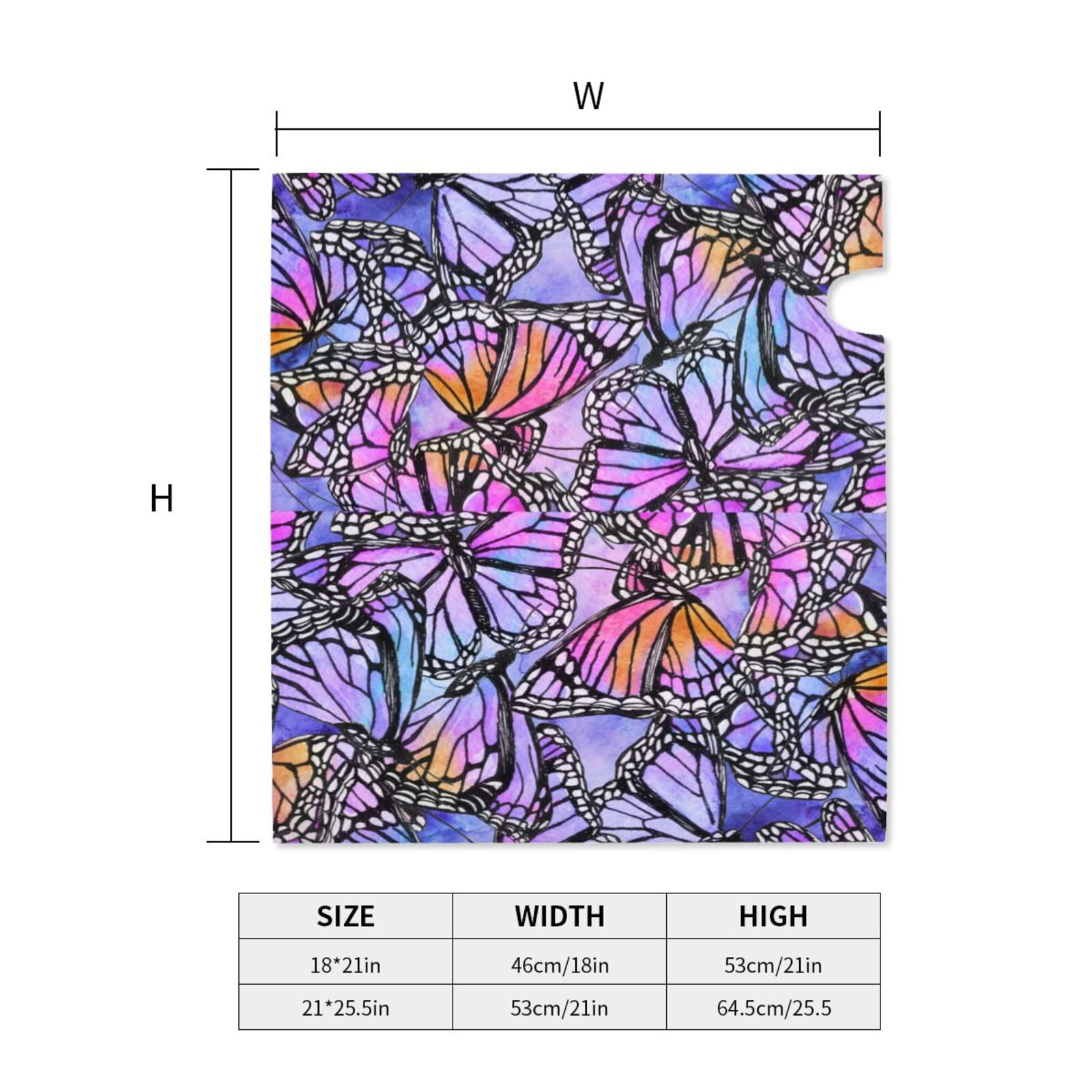 Logiee Watercolor Butterflies Print Post Letter Box Wrap Decor, Mailbox Cover Suitable for Standard Mailbox and Large Size Mailbox,Outdoor Yard Decoration-25.5x21 in