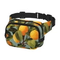 thumbnail image 2 of Fuzoiu Retro Warm Lemon Flower Print Unisex Square Double Layer Waist Bag,Crossbody Fanny Pack Travel Workout Accessory, 2 of 9