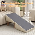 thumbnail image 4 of 2-in-1 Foldable Wooden Dog Stairs & Ramp for Small Dogs Cats, Split Ottoman Design Light Grey, 4 of 25